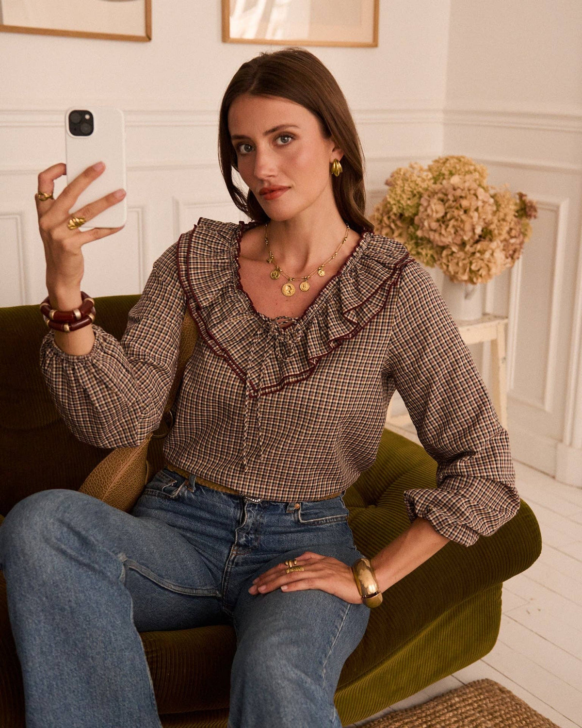Nell burgundy blouse – view 2