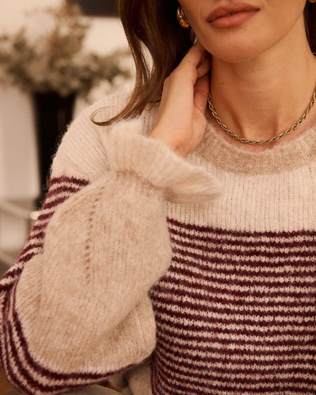 Leonie taupe knit sweater – view 4