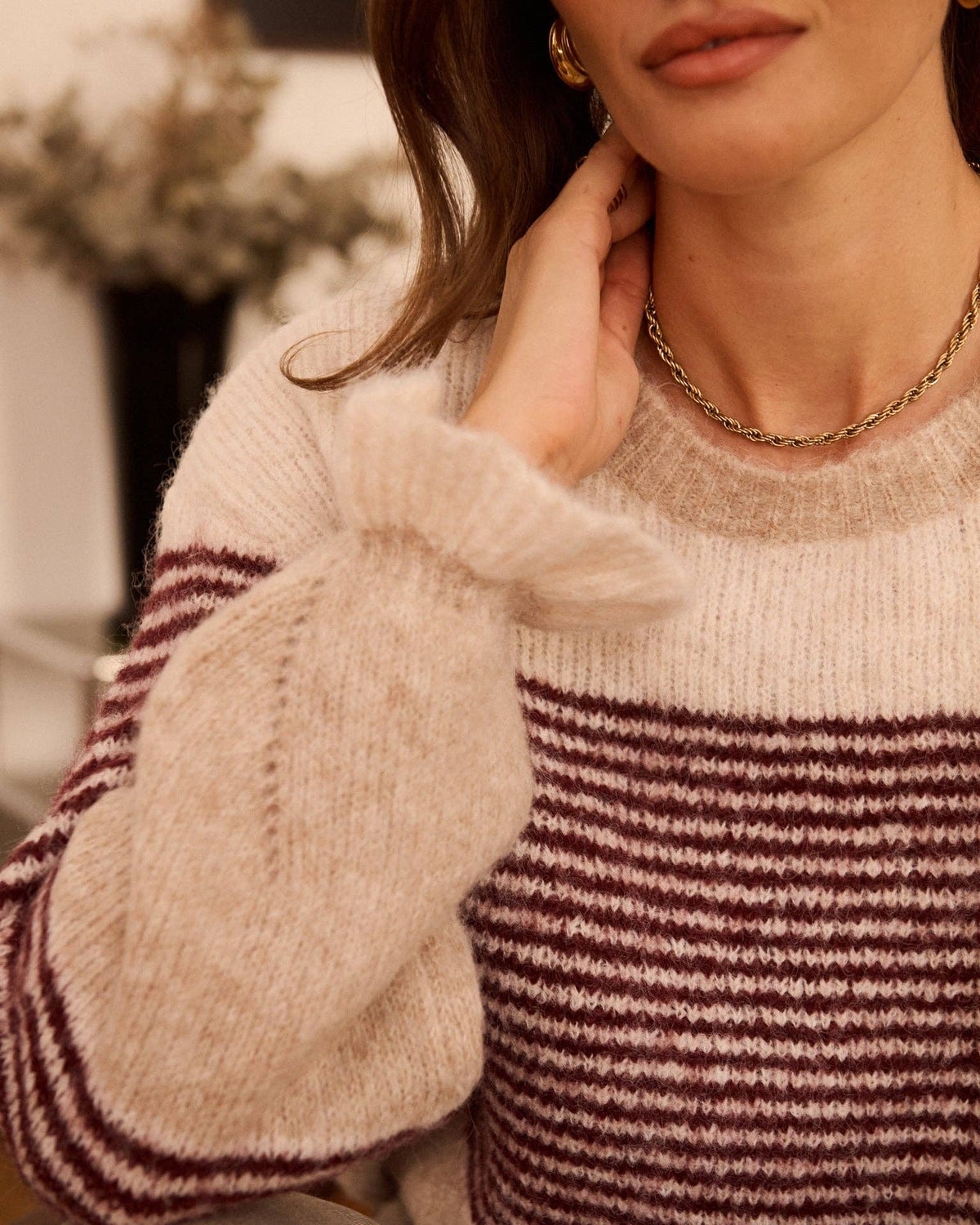 Leonie taupe knit sweater – view 4
