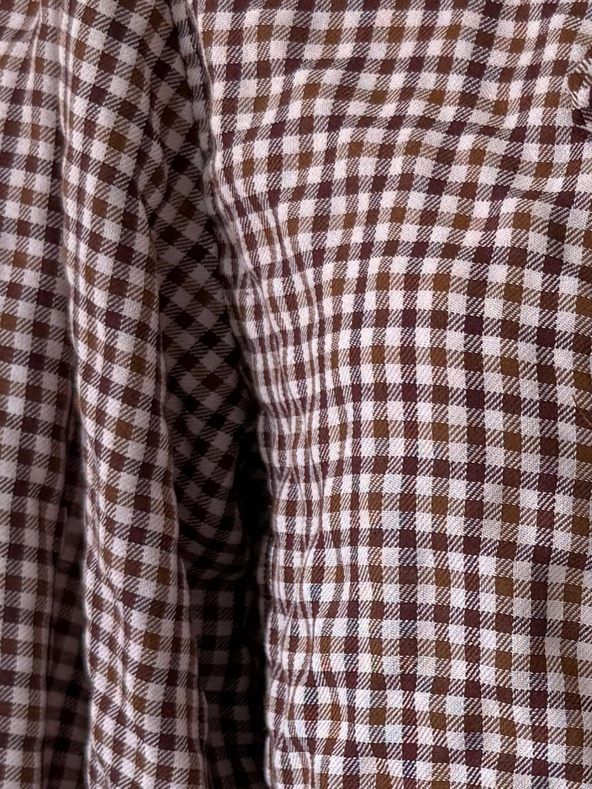 Elise brown check off-the-shoulder blouse – view 2