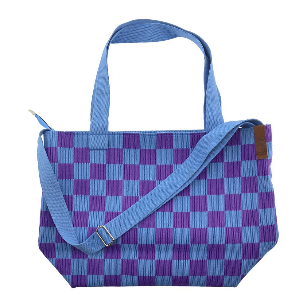 Lia purple check bag