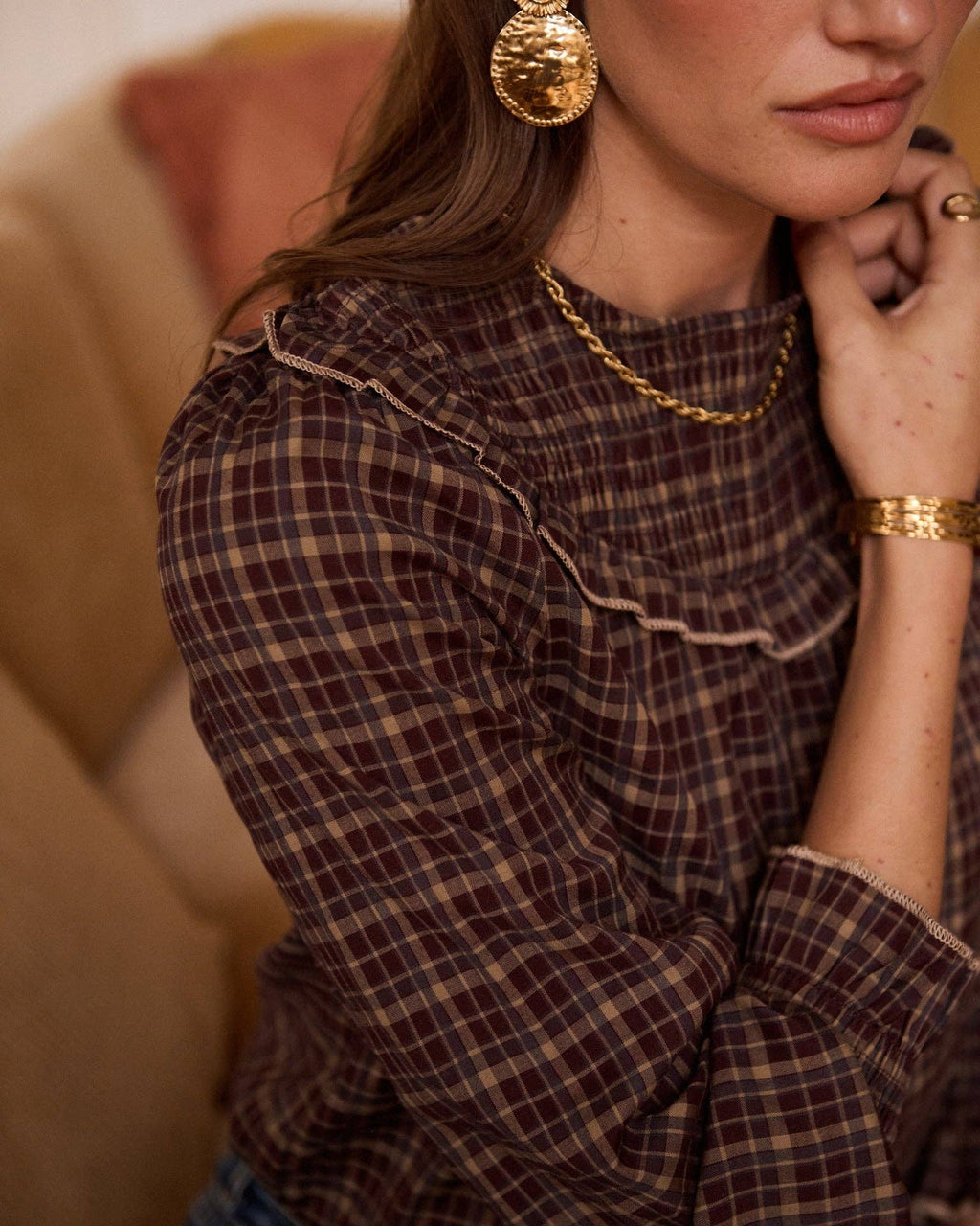 Ilyssia burgundy blouse – view 5