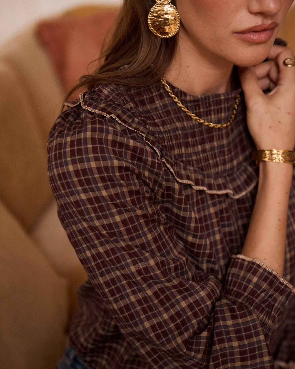 Ilyssia burgundy blouse – view 5