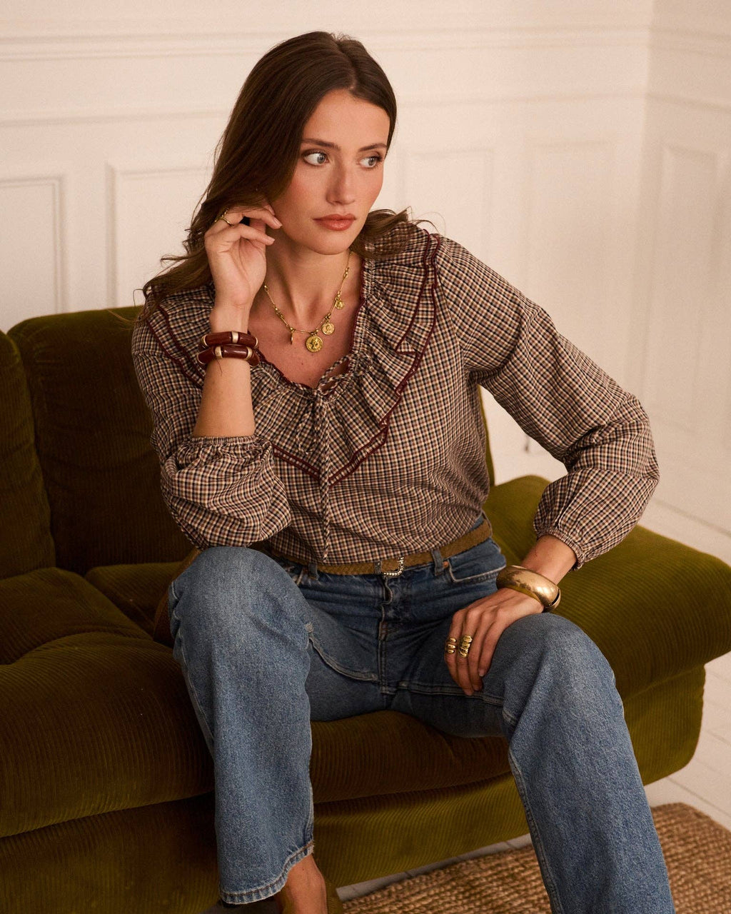 Nell burgundy blouse – view 3