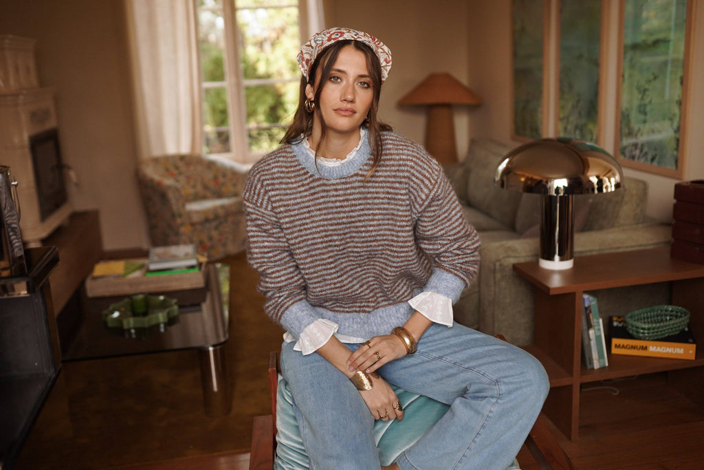 Romeo blue knit sweater – view 2