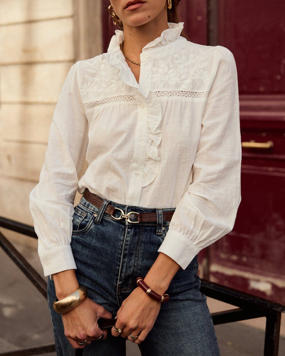 Inez cream blouse – view 5