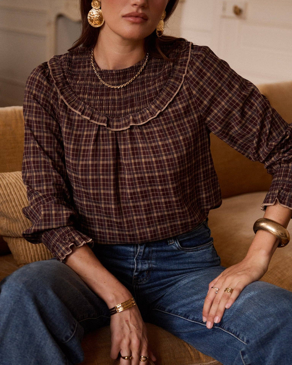 Ilyssia burgundy blouse – view 3