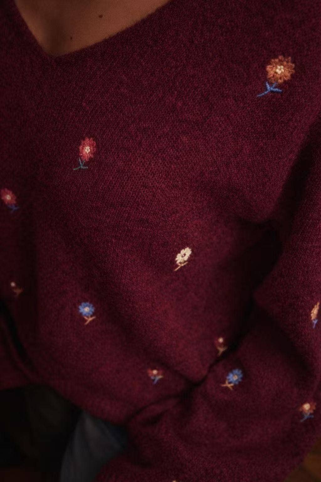 Flor burgundy knit sweater
