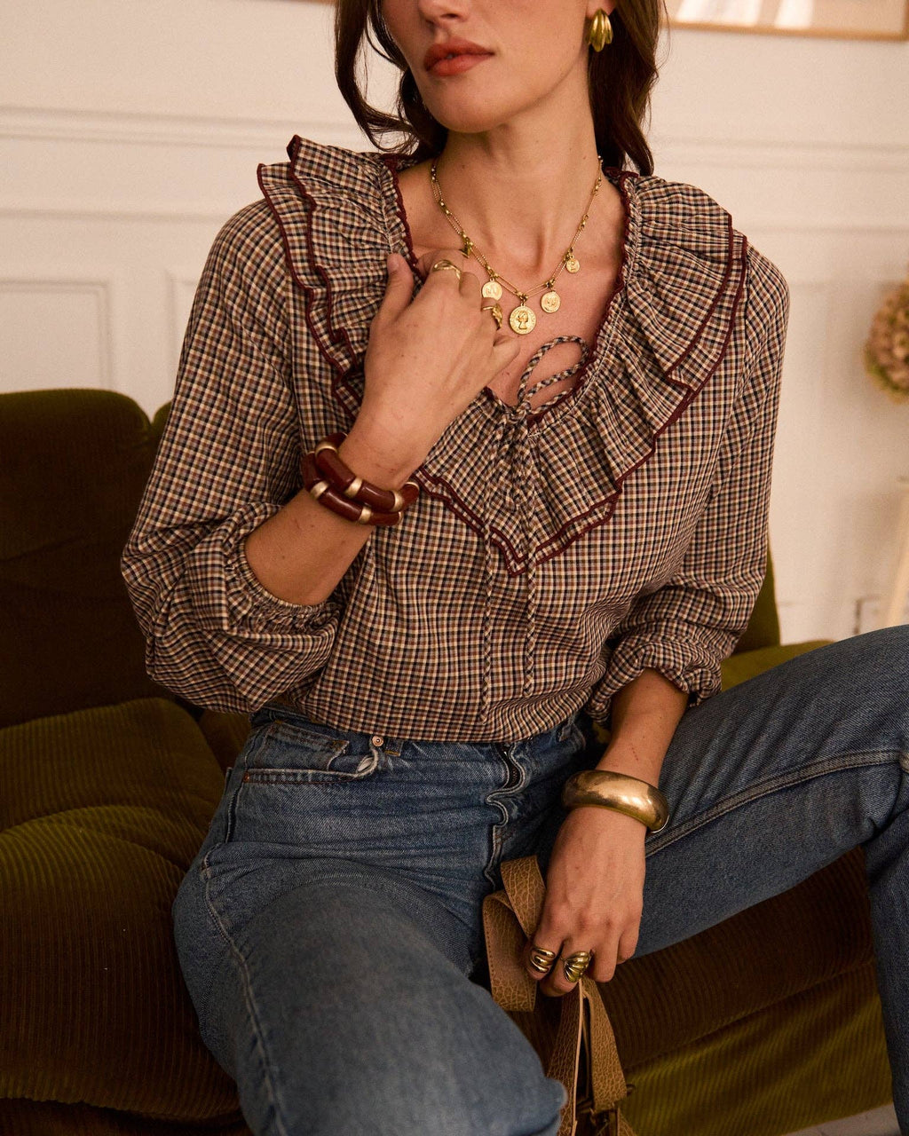 Nell burgundy blouse – view 4