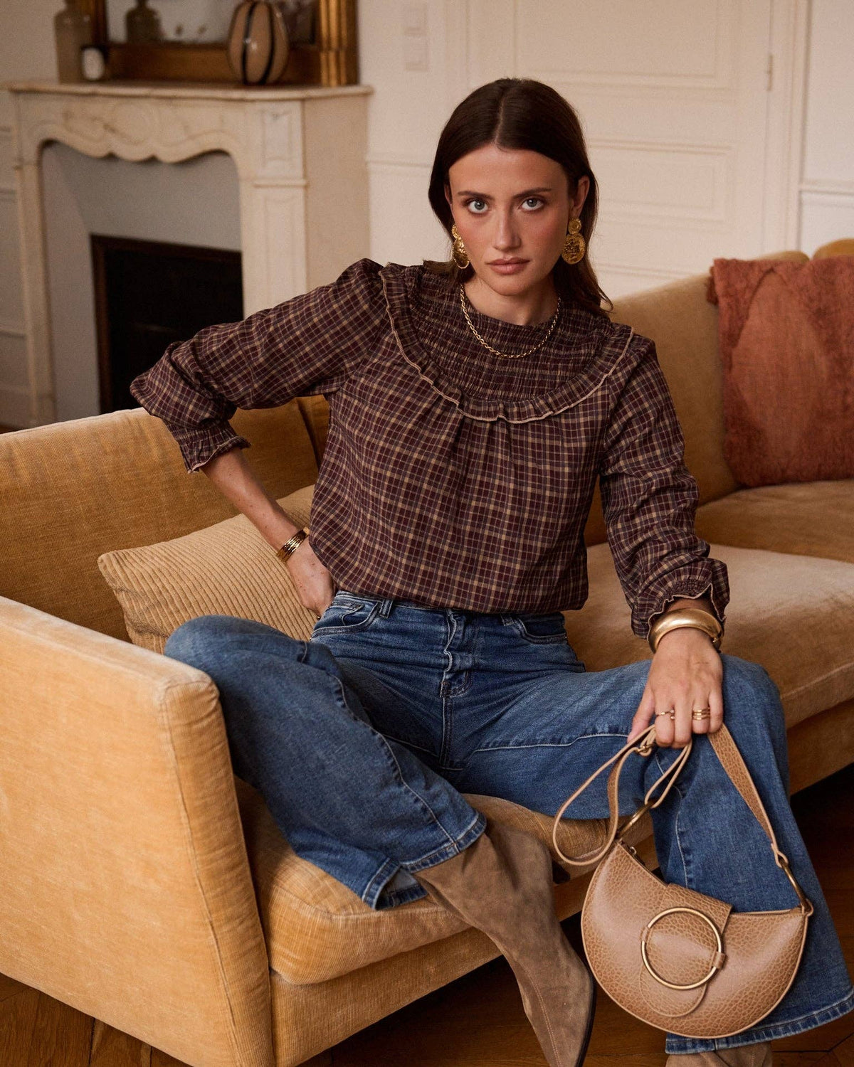 Ilyssia burgundy blouse – view 2