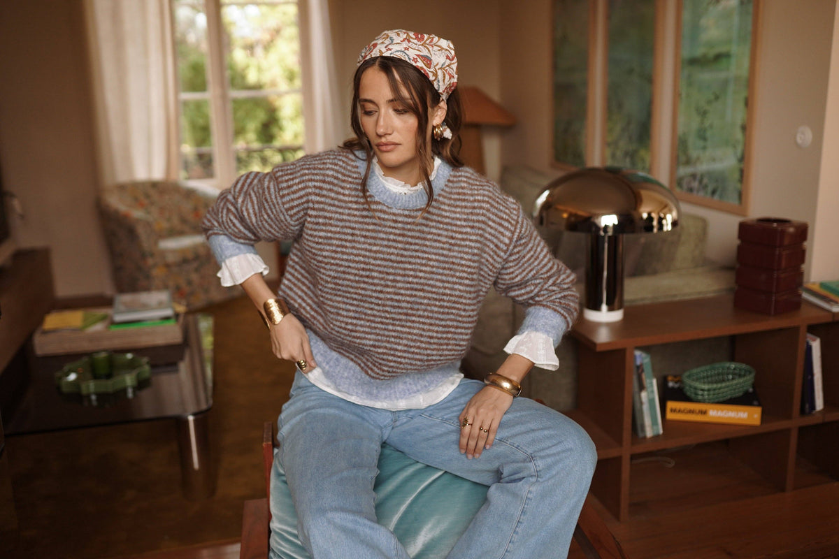 Romeo blue knit sweater – view 4