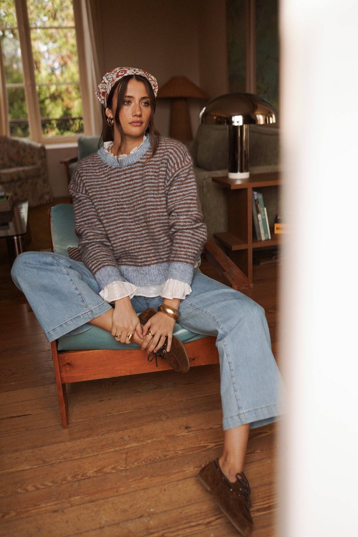 Romeo blue knit sweater – view 3