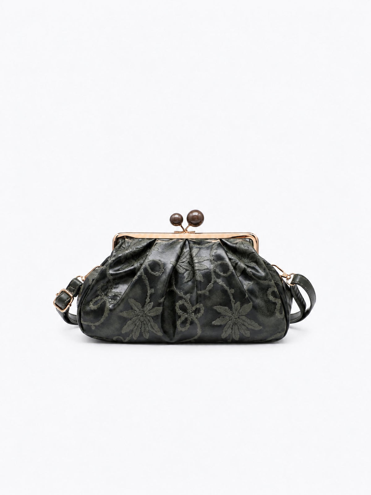 Luísa green vintage clasp bag