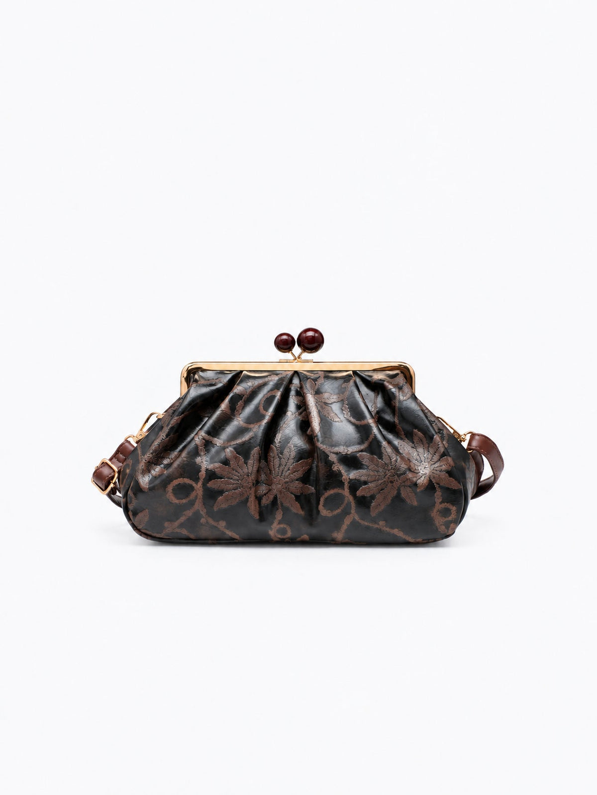 Luísa brown vintage clasp bag