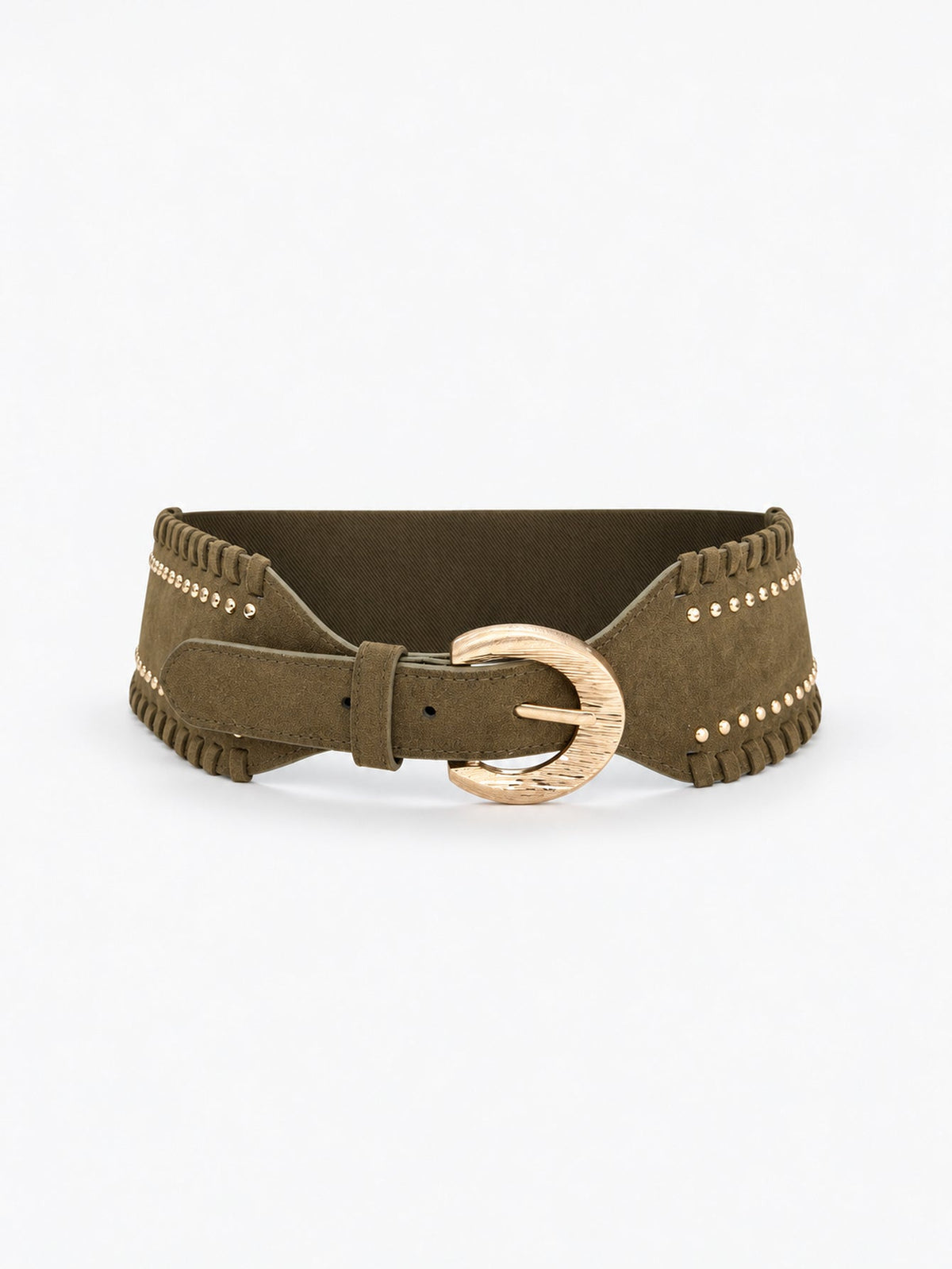 Rita green studded belt