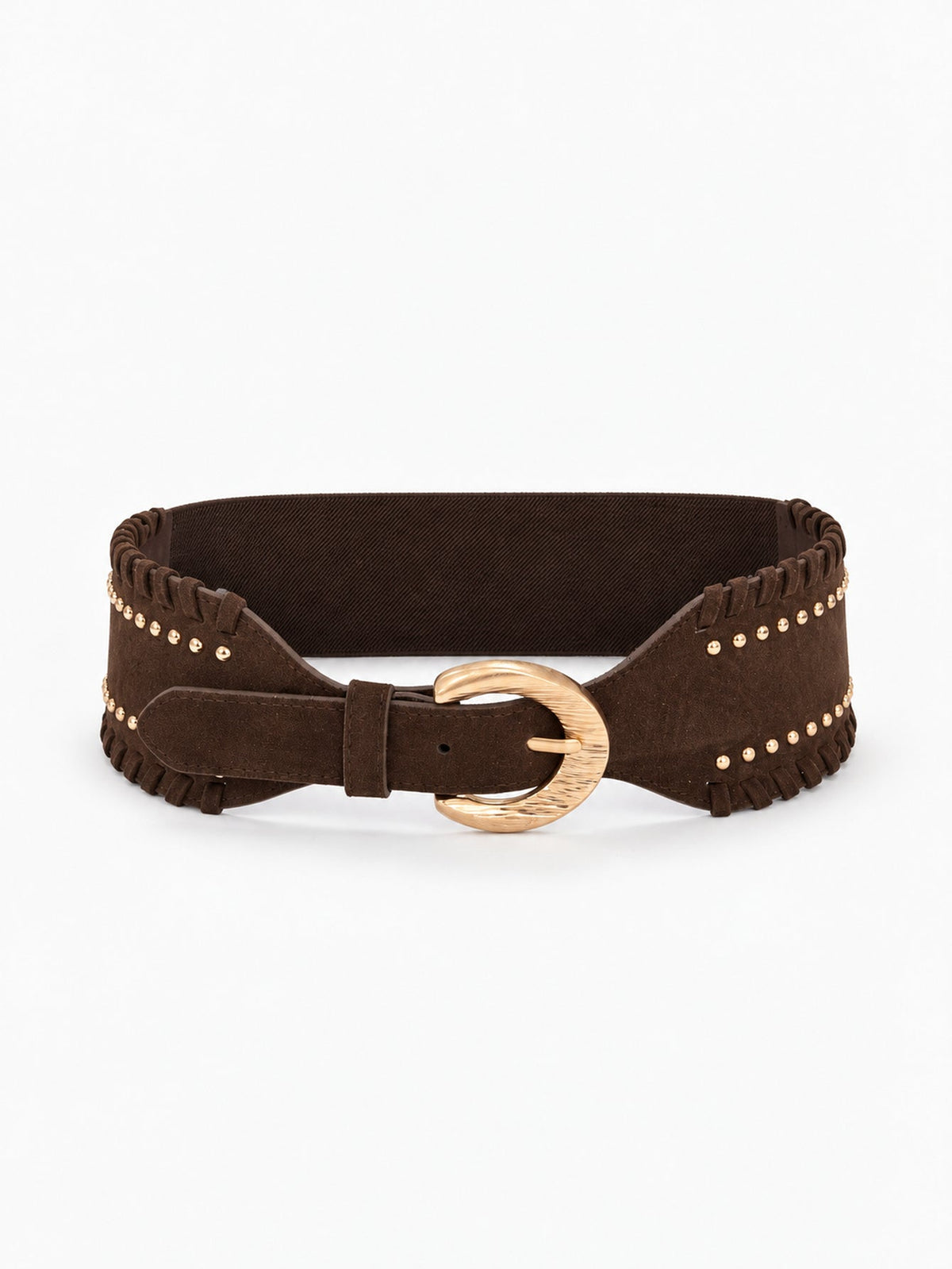 Rita brown studded belt