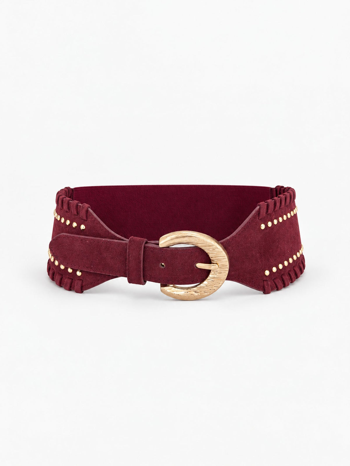 Rita burgundy studded belt