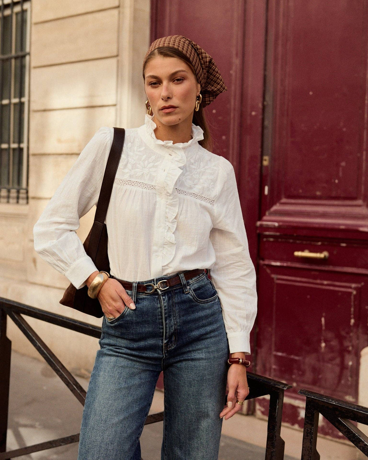 Inez cream blouse