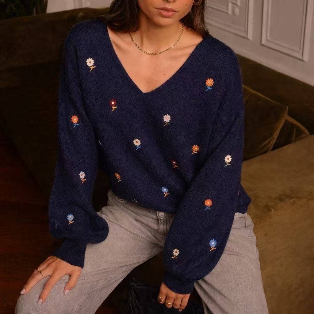 Flor burgundy knit sweater – view 2